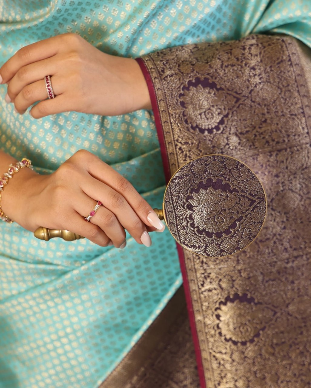 DASHING SKY BLUE SOFT SILK DESIGNER SAREE