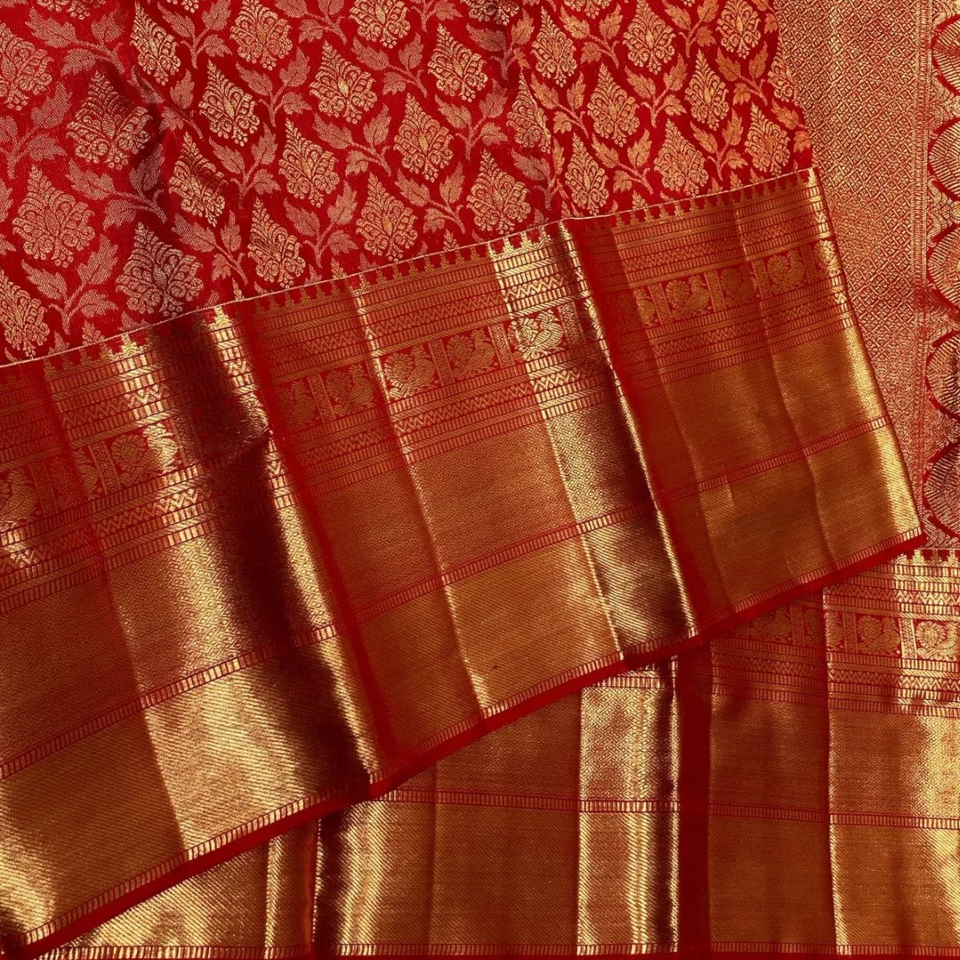 RED COLOR BANARASI SOFT SILK DESIGNER SAREE