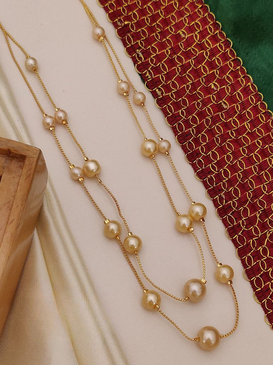 HIGH GOLD GOLDEN MOTI NECKLACE digisilk