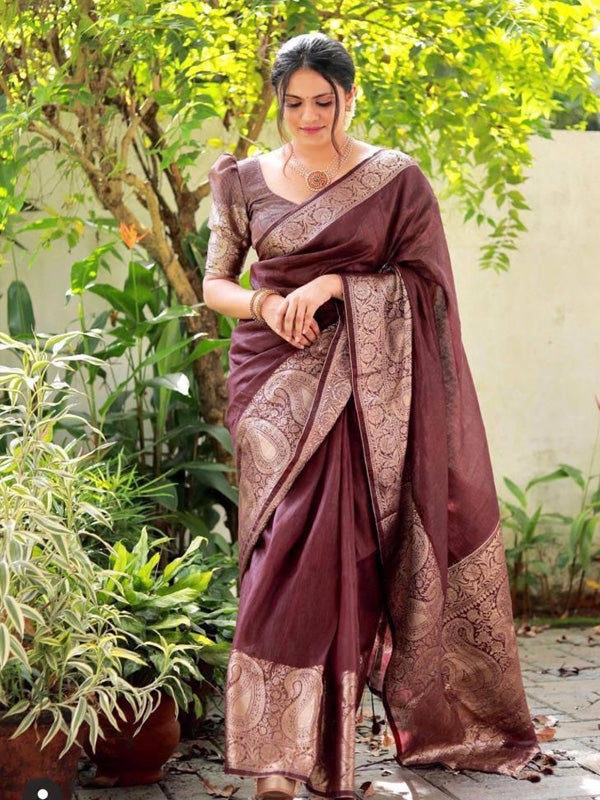 Unique Soft Silk Saree With Gossamer Blouse Piece – digisilk