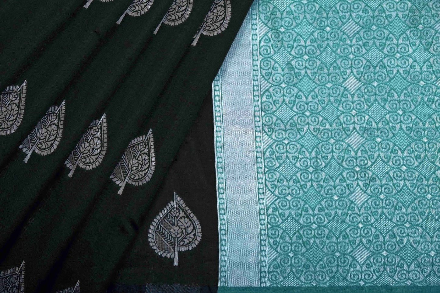 BLACK COLOR SILK DESIGNER SAREE WITH MATCHING BLOUSE