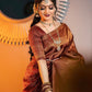 PREFERABLE SILK DESIGNER SAREE WITH MATCHING BLOUSE