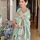 OUTSTANDING RAMA COLOR SILK DESIGNER SAREE