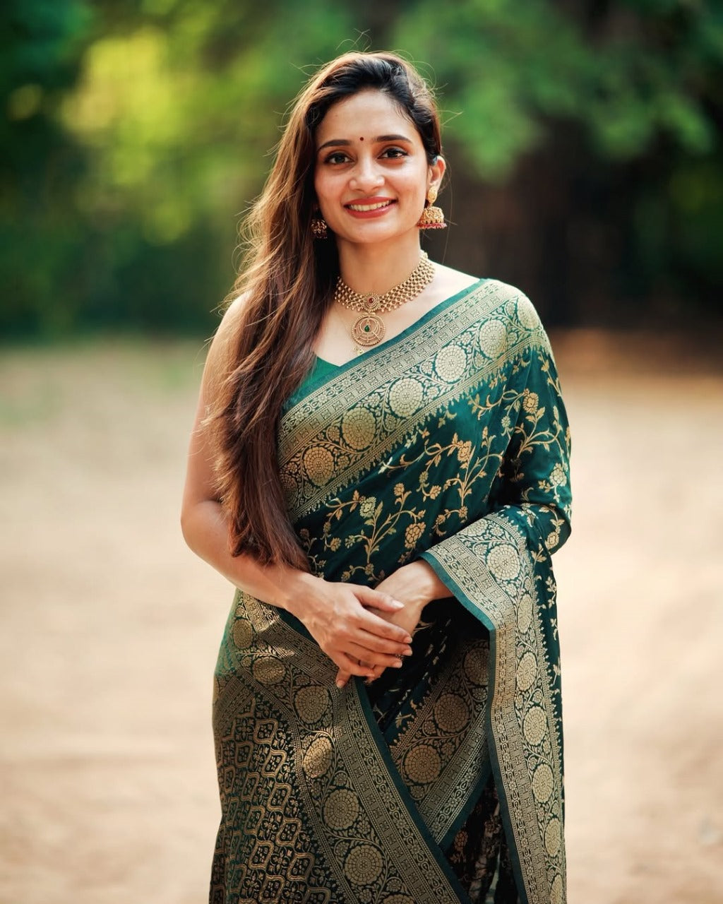 ALL OVER DESIGN BANARASI SOFT SILK DESIGNER SAREE
