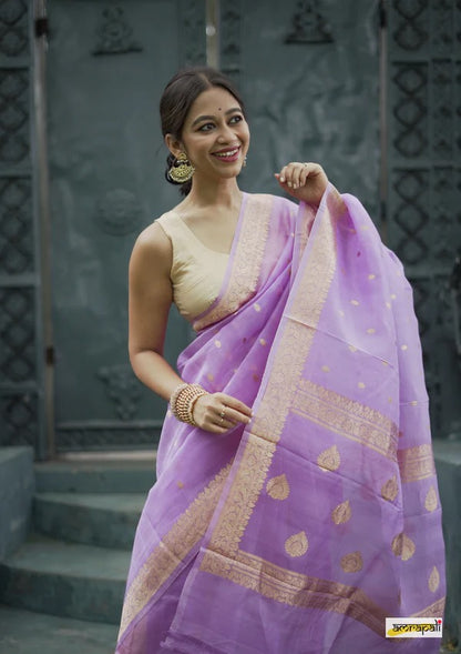 EFFERVESCENT SOFT SILK SAREE WITH BLOUSE PIECE
