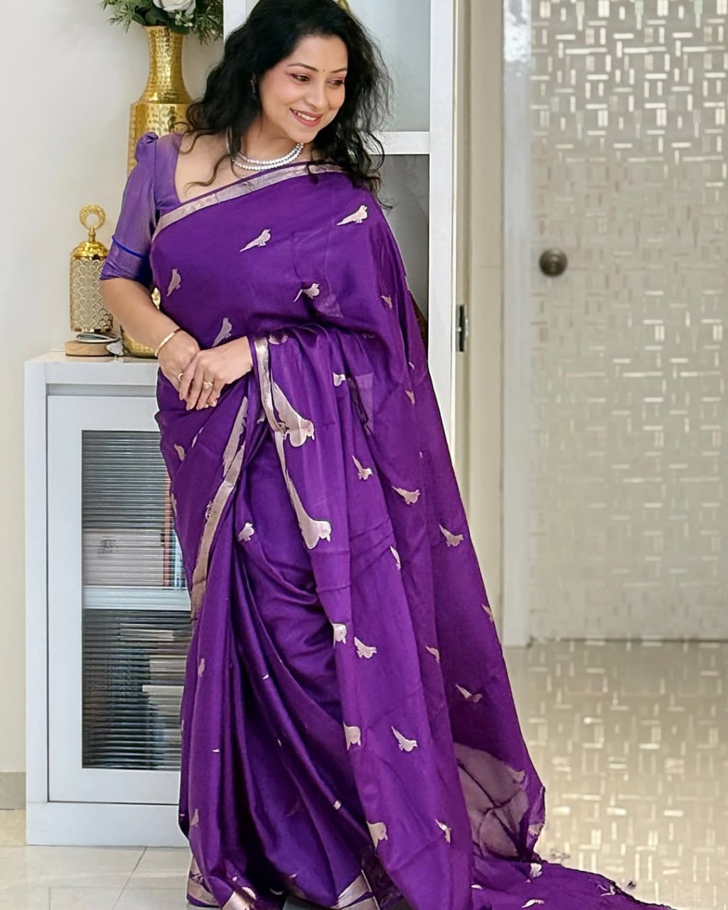 UNIQUE BANARASI SOFT SILK  DESIGNER SAREE