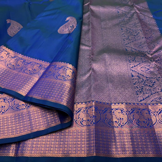 TRENDING BLUE BANARASI SOFT SILK DESIGNER SAREE