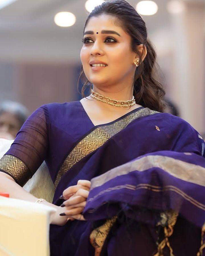 GLAMING SOFT LINEN COTTON SILK  DESIGNER SAREE