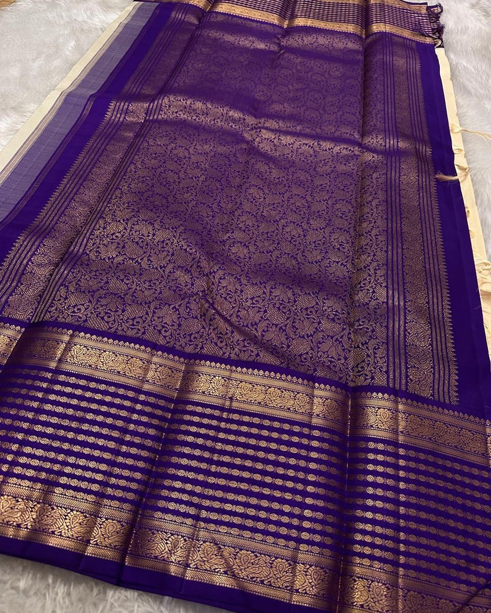 STUNNING BLUE SOFT SILK  DESIGNER SAREE