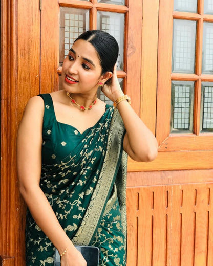 ALL OVER DESIGN BANARASI SOFT SILK DESIGNER SAREE