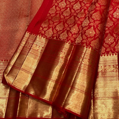 RED COLOR BANARASI SOFT SILK DESIGNER SAREE