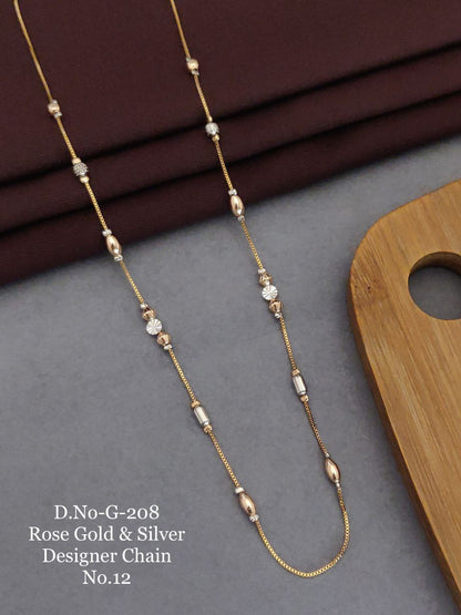 ROSE GOLD AND SILVER DESIGNER ANTIQ CHAIN