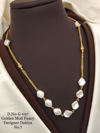 Golden Fancy Designer Moti Mala