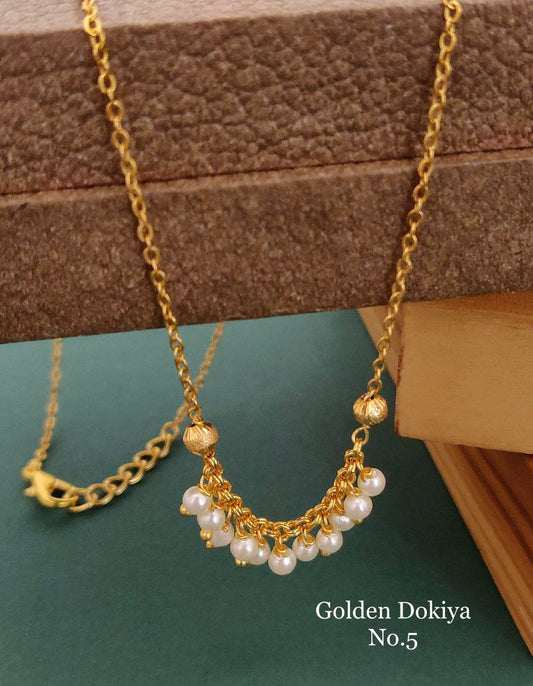 GOLDEN WHITE COLOR MOTI MALA