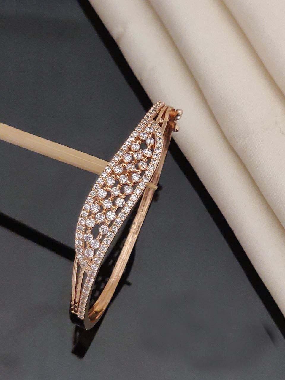 UNIQUE A.D. ROSE GOLD FANCY KADA BRACELET