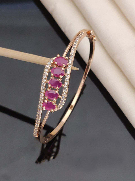 UNIQUE A.D. ROSE GOLD FANCY KADA BRACELET