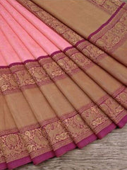 Blooming Pink Soft Silk Saree With Smart Blouse Piece