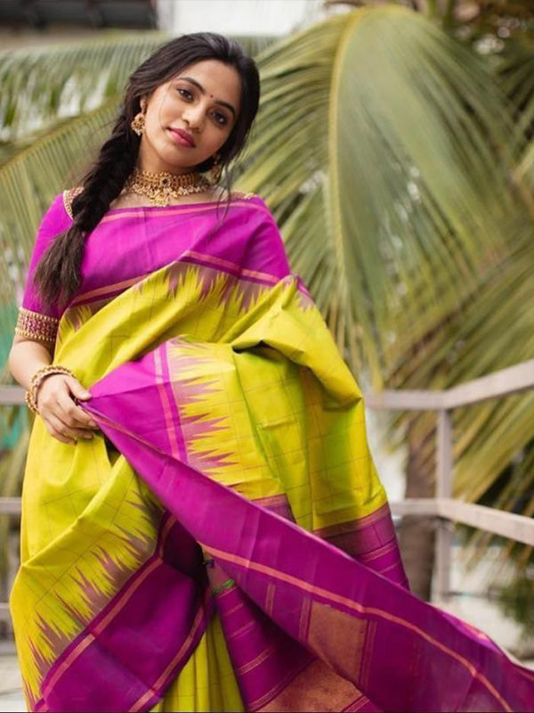 Unique Soft Silk Saree With Gossamer Blouse Piece – digisilk